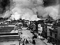 Image 14 1906 San Francisco earthquake Photo credit: H. D. Chadwick The Mission District of San Francisco, California, burning in the aftermath of the 1906 San Francisco earthquake. As damaging as the earthquake and its aftershocks were, the fires that burned out of control afterward were much more destructive. More featured pictures