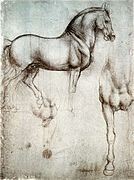 Estudio de caballo, Leonardo da Vinci (ca. 1490).