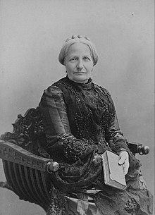 Head and shoulders sepia photograph of Teresa Cristina aged 67. She has gray hair and wears a dark lace dress.