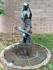 A replica of The Little Vintner of Colmar by Frédéric Auguste Bartholdi, given to Princeton in 1988 by its sister city, Colmar, France