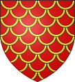 Futro papelone złoto-czerwone w herbie francuskiego rodu Châteaubriant