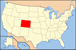 Colorado elhelyezkedése az USA-ban