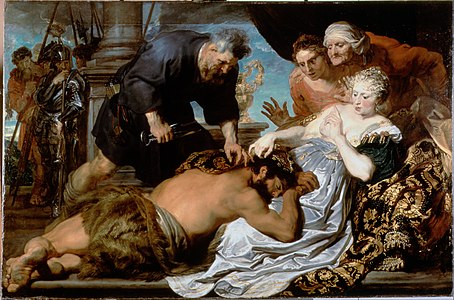 Samson et Dalila, 1618-1620 par Antoine Van Dyck Dulwich Picture Gallery, Londres.