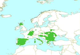Az európai vadmacska elterjedése