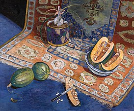 Nature morte aux pastèques, vase et tapis (1912-1914), musée de Grenoble.