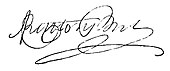 signature d'Adam Jerzy Czartoryski