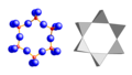 6 unitate [Si6O18], berilo (gorria: Bai, urdina: O)