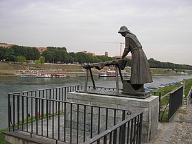 Monumento alla lavandaia in Borgo Ticino.