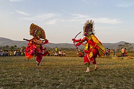 Csau néptáncosok (Nyugat-Bengál)