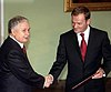 Lech Kaczyński et Donald Tusk