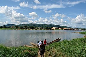 Ubangi (Oubangui) River at the outskirts of Bangui