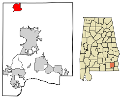 Location of Ariton in Dale County, Alabama