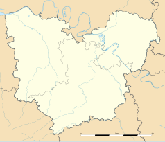 Mapa konturowa Eure, blisko centrum na lewo znajduje się punkt z opisem „Barquet”