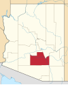 State map highlighting Pinal County