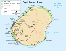 Mapa da República de Nauru