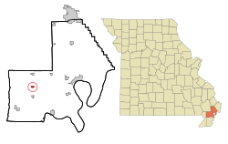 Location of Risco, Missouri