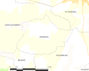 Poziția localității Préneron