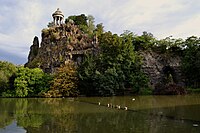 Temple de la Sibylle from the lake shore