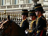 Full dress of the Royal Horse Artillery, as worn by the King's Troop.