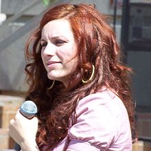 Jessie Farrell performing at Olympic Plaza in Calgary, Alberta, Canada, July 2007