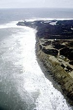 Montauk Point Light in stormy weather