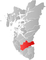 Bjerkreim within Rogaland