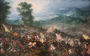 La batalla de Issos, de Jan Brueghel el viejo (1602).
