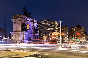 Grand Army Plaza on a summer night