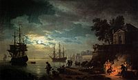 Joseph Vernet, Night: Seaport by Moonlight, 1771, Louvre