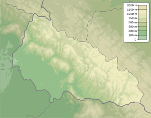 Липовецьке озеро. Карта розташування: Закарпатська область
