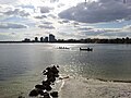 Rowing Team off Grove Isle Beach