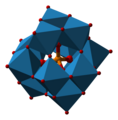 Representación poliédrica do anión de Keggin, un polianión molecular