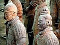 Soldados enterrados del ejército de Qin Shi Huangdi (enterrados alrededor del 210 a. C.)