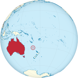 Location of Norfolk Island