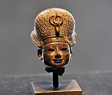 Head of Thutmose IV wearing the blue crown. 18th Dynasty. State Museum of Egyptian Art, Munich.