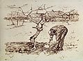 Vincent van Gogh - Uomo che scava nel frutteto (stampa), (1883)