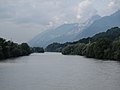 Kundl, river (der Inn) from the bridge