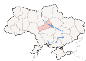 Poziția regiunii Regiunea Cerkasî