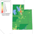 Image 50Utah population density map (from Utah)