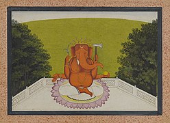 Pintura de Ganesha (siglo XVIII).