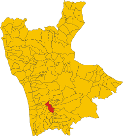 Cosenza within the province of Cosenza