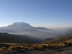 Illimani, as seen from Collana