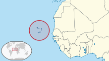 Las 6 islas de Cabo Verde, que desde Africa se ven como 6 islas en línea