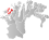 Hammerfest markert med rødt på fylkeskartet
