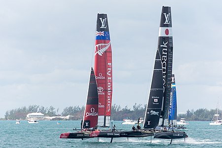 Hydrofoiling AC45Fs in 2015