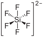 Strukturformel Hexafluorosilicat-Ion