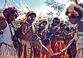 Musicians playing kundu drums at Port Moresby.