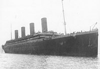 HMT Olympic, in her first troop ship colors, pictured off of Mudros