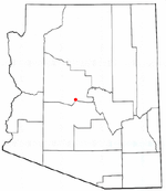 Location in Yavapai County and the state of Arizona