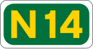 N14 road shield}}